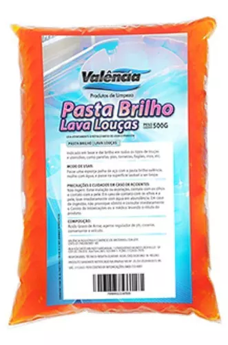 Pasta brilho lava louças Valência 500g