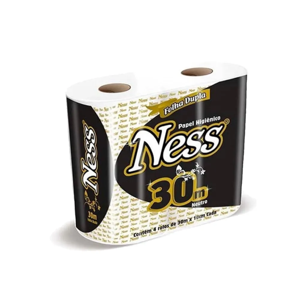 Papel higiênico folha dupla 30m Ness c/4