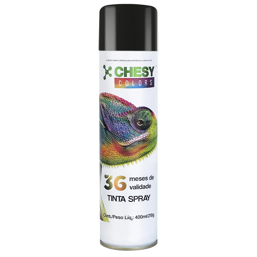 Tinta preta spray Chesy colors 400ml